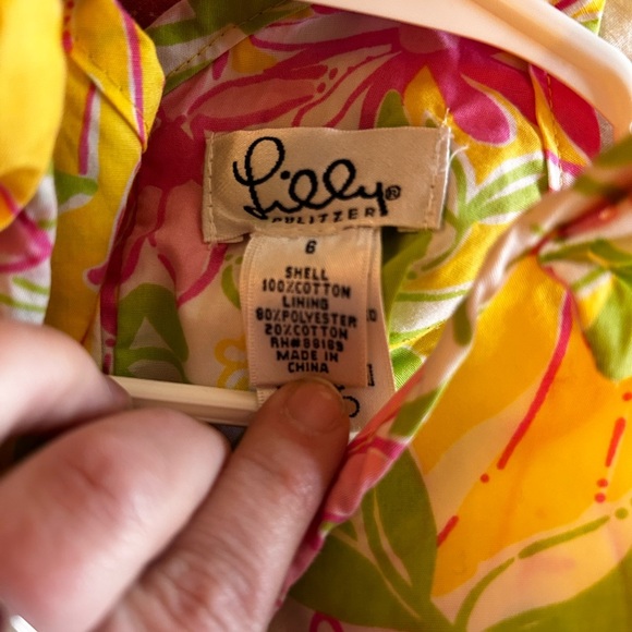 👒Lilly Pulitzer Girls Size 6 Garden Vista Jungle Elephant Floral Dress👒 - Picture 4 of 6